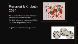 Mehr über den Artikel erfahren Preisskat & Knobeln 2024